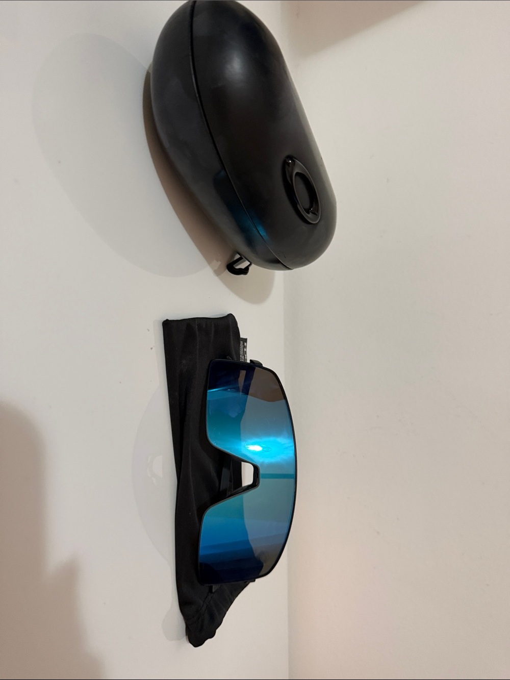 Oakley Shield Sunglasses with Blue Mirrored Lens